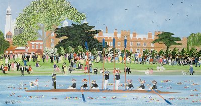 The Procession of Boats at Eton College by Judy Joel